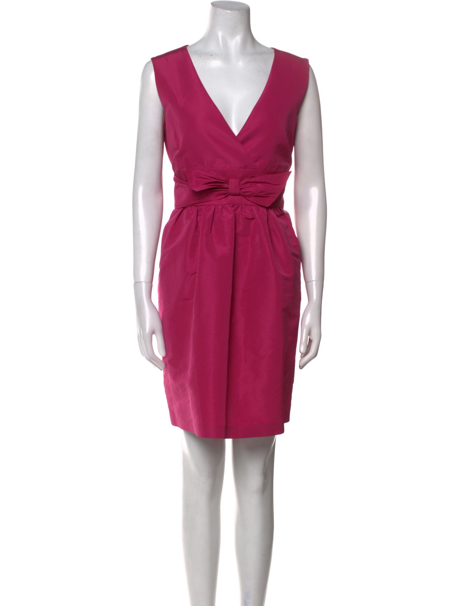 Red Valentino V-Neck Knee-Length Dress