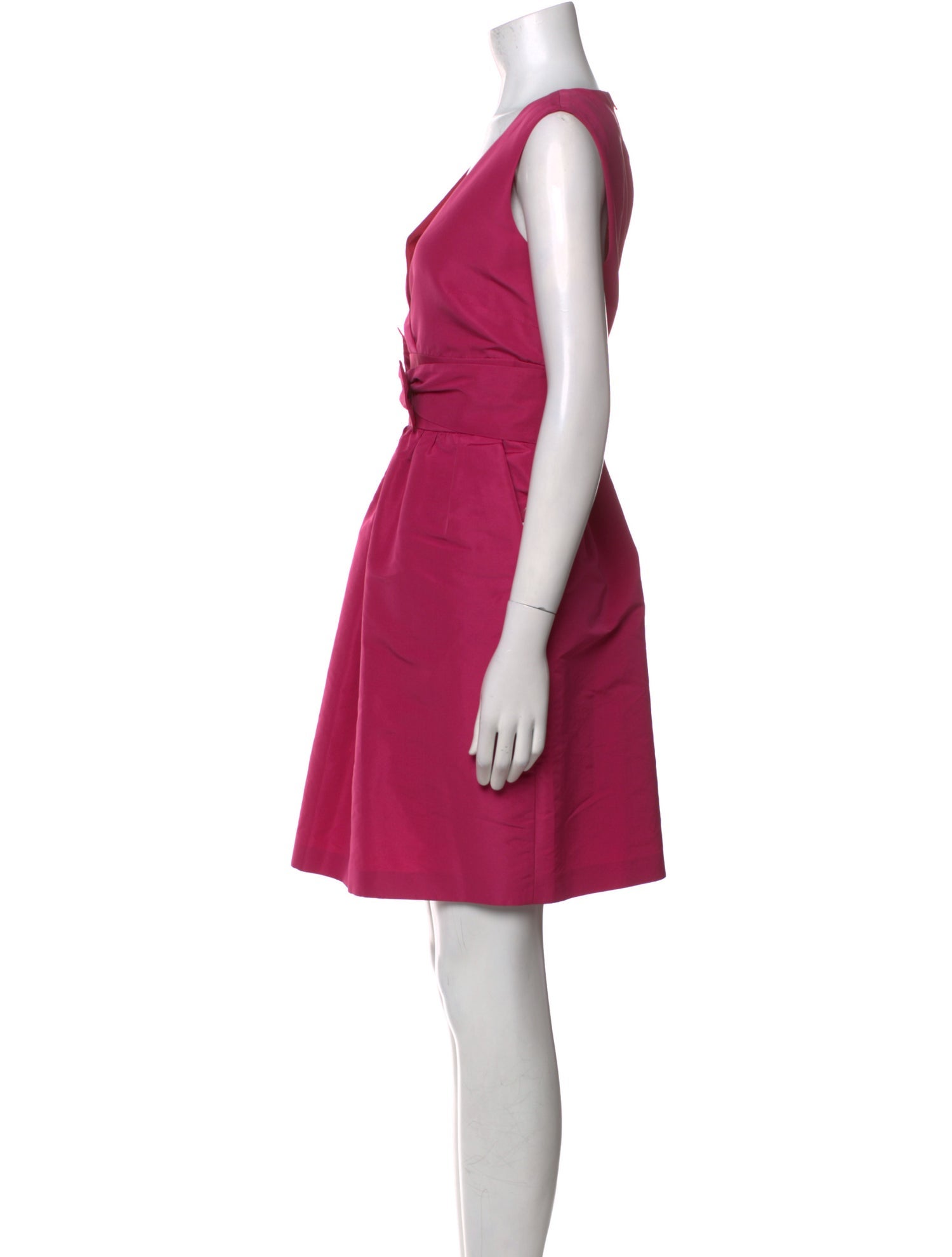 Red Valentino V-Neck Knee-Length Dress