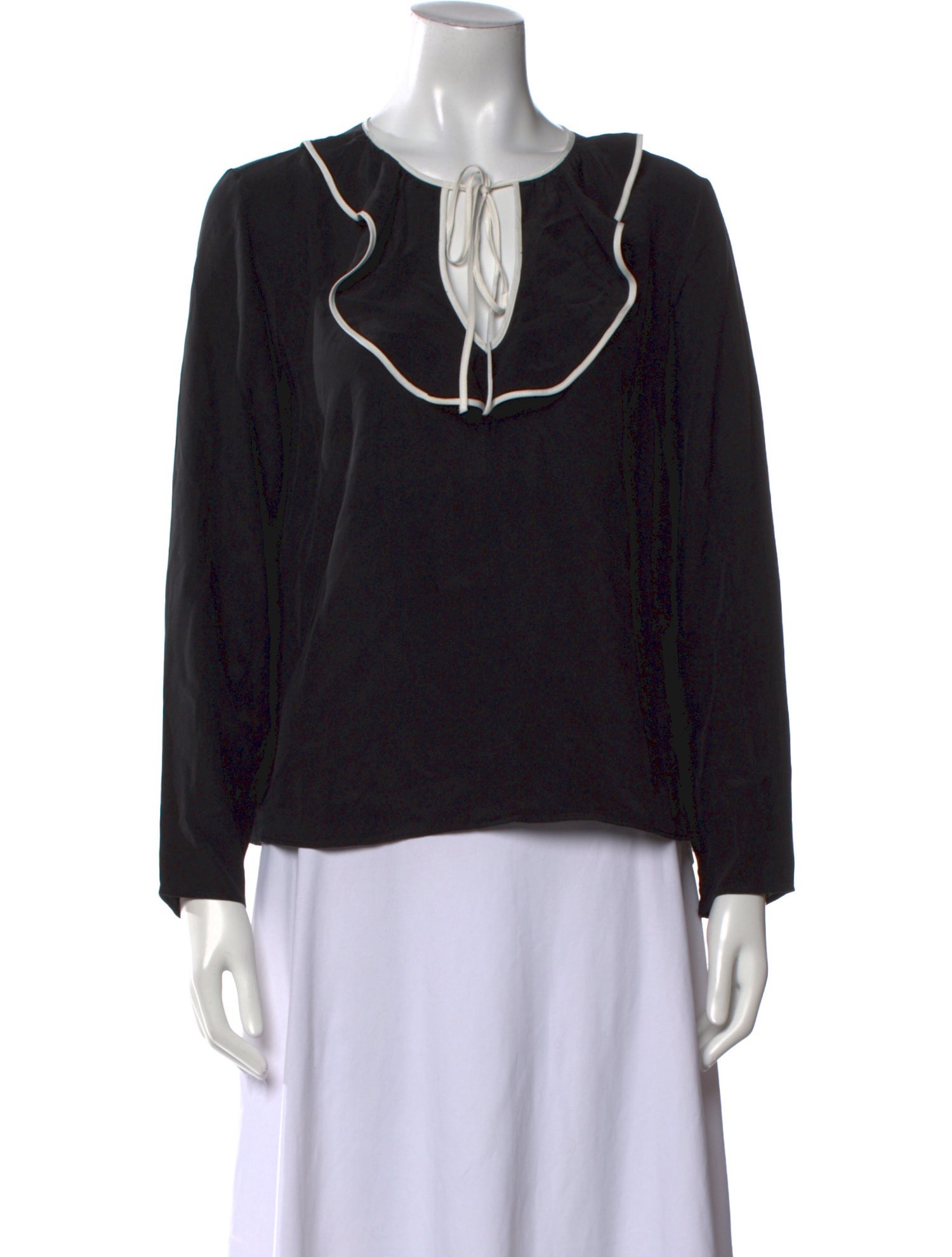 Red Valentino Silk V-Neck Blouse