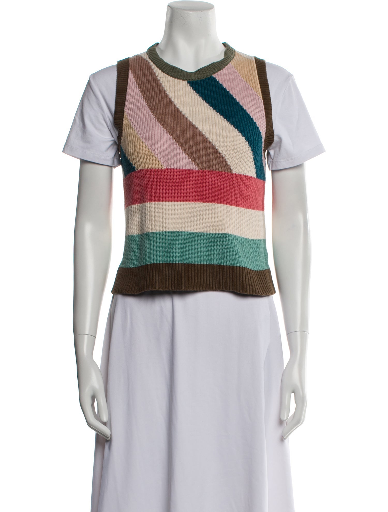 Red Valentino Striped Crew Neck Sweater