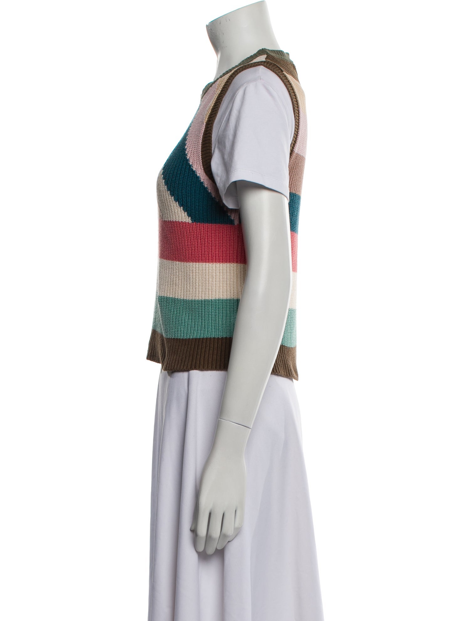 Red Valentino Striped Crew Neck Sweater