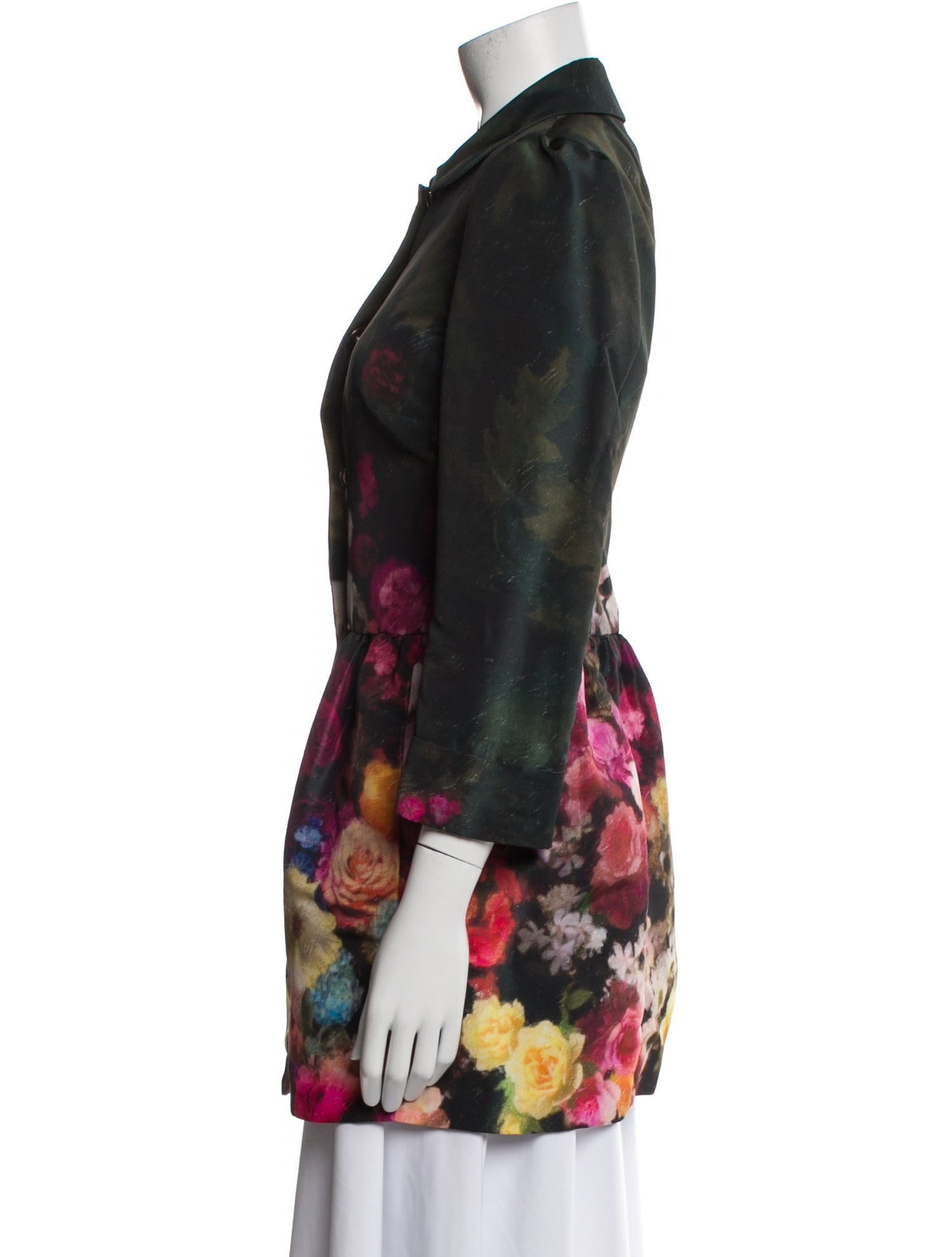 Red Valentino Floral Print Coat