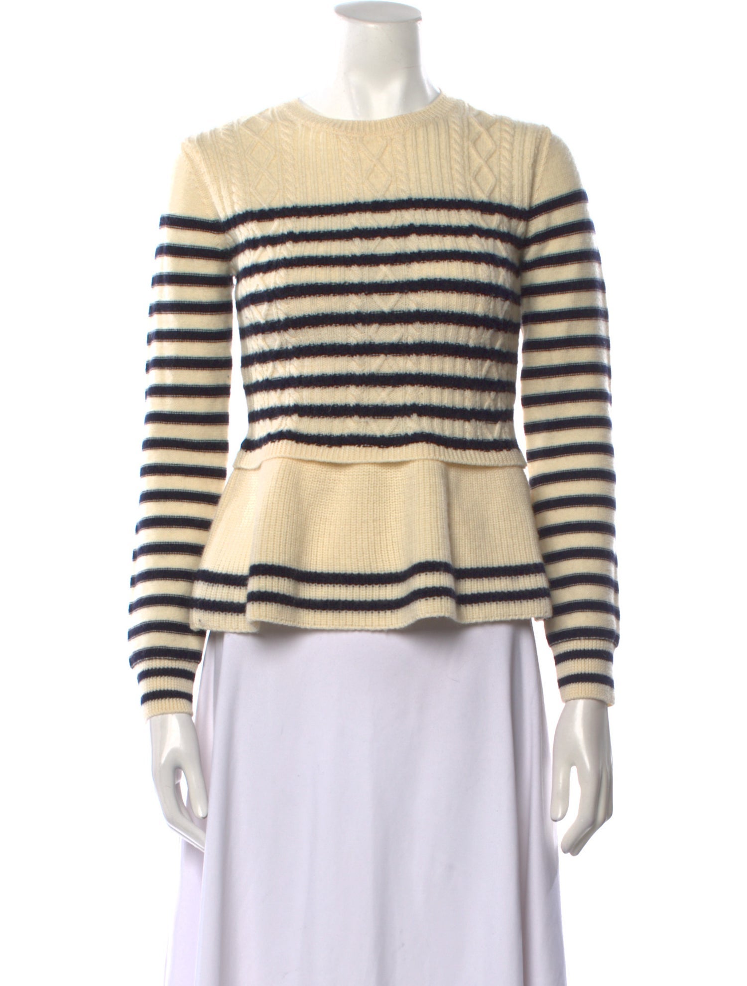 Red Valentino Virgin Wool Striped Sweater