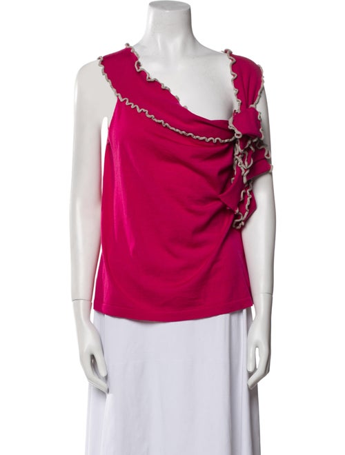 Red Valentino Wool One-Shoulder Blouse