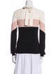 Red Valentino Colorblock Pattern Crew Neck Sweater