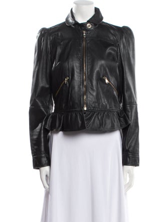 Red Valentino Leather Biker Jacket