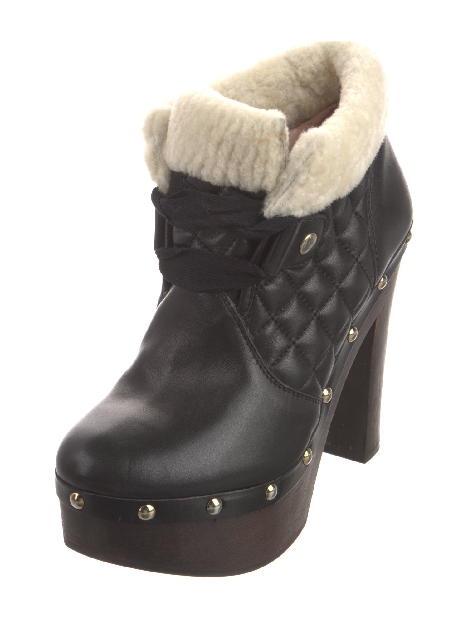 Red Valentino Quilted Pattern Leather Boots