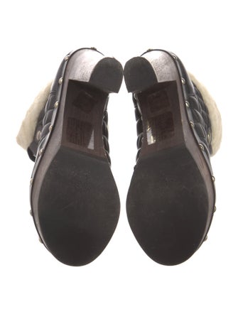 Red Valentino Quilted Pattern Leather Boots