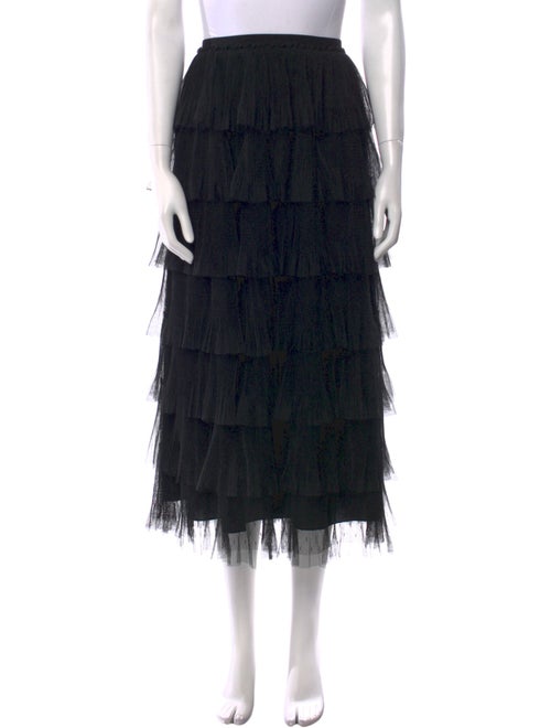 Red Valentino Ruffle Embellishment Midi Length Skirt