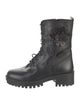 Red Valentino Leather Combat Boots