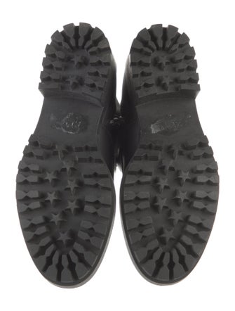 Red Valentino Leather Combat Boots