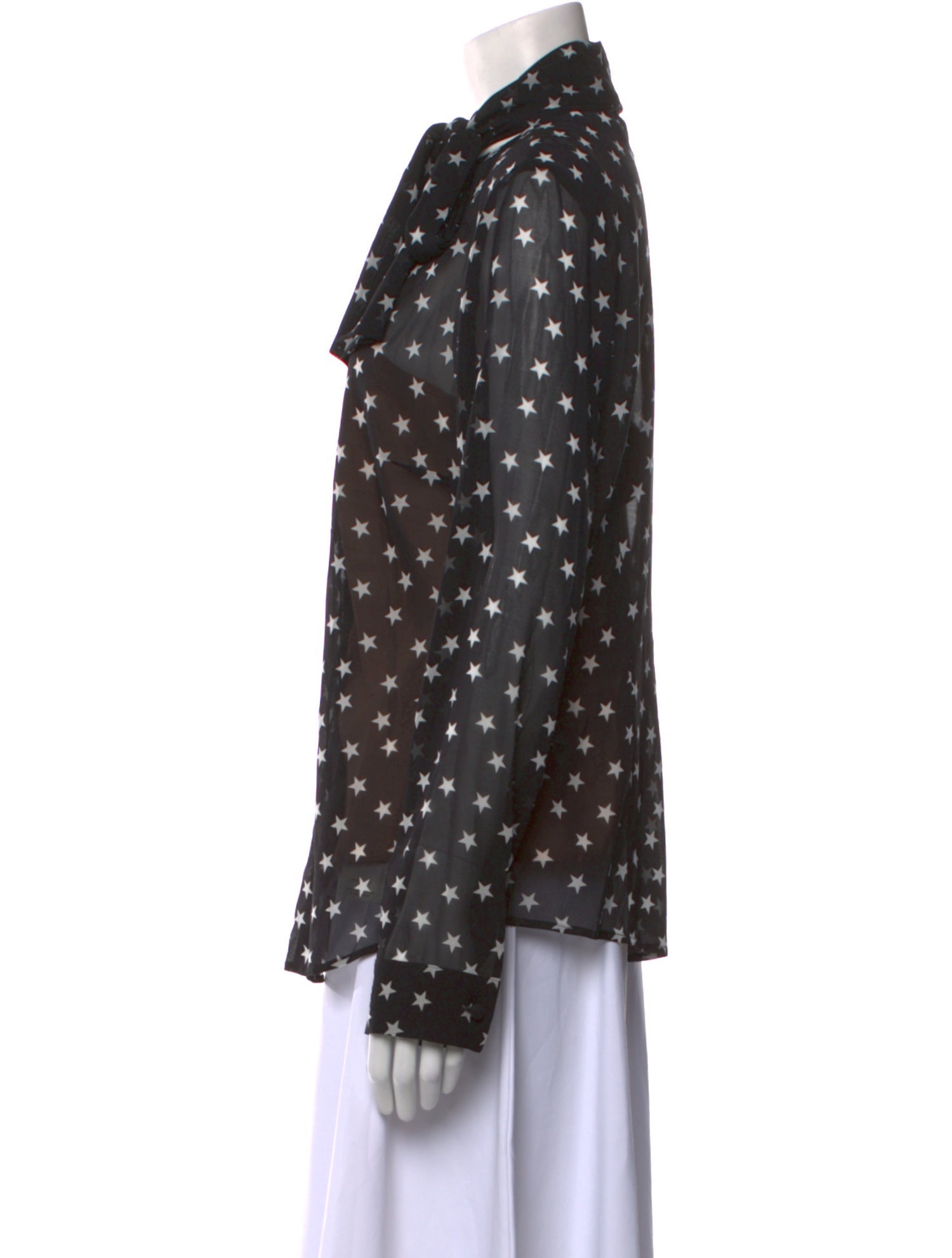 Red Valentino Silk Printed Button-Up Top