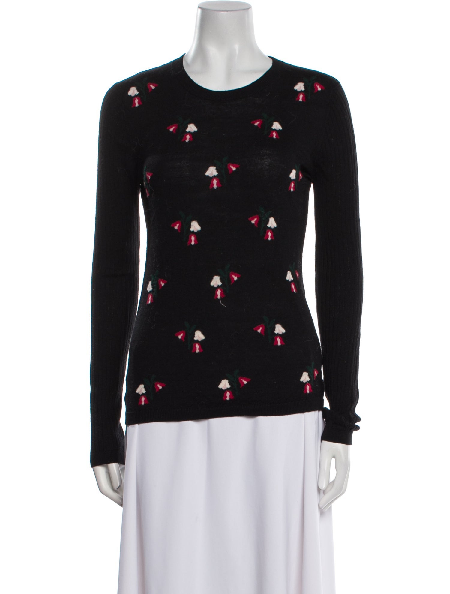 Red Valentino Virgin Wool Printed Sweater