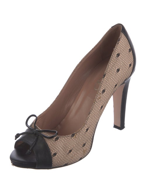 Red Valentino Leather Printed Pumps