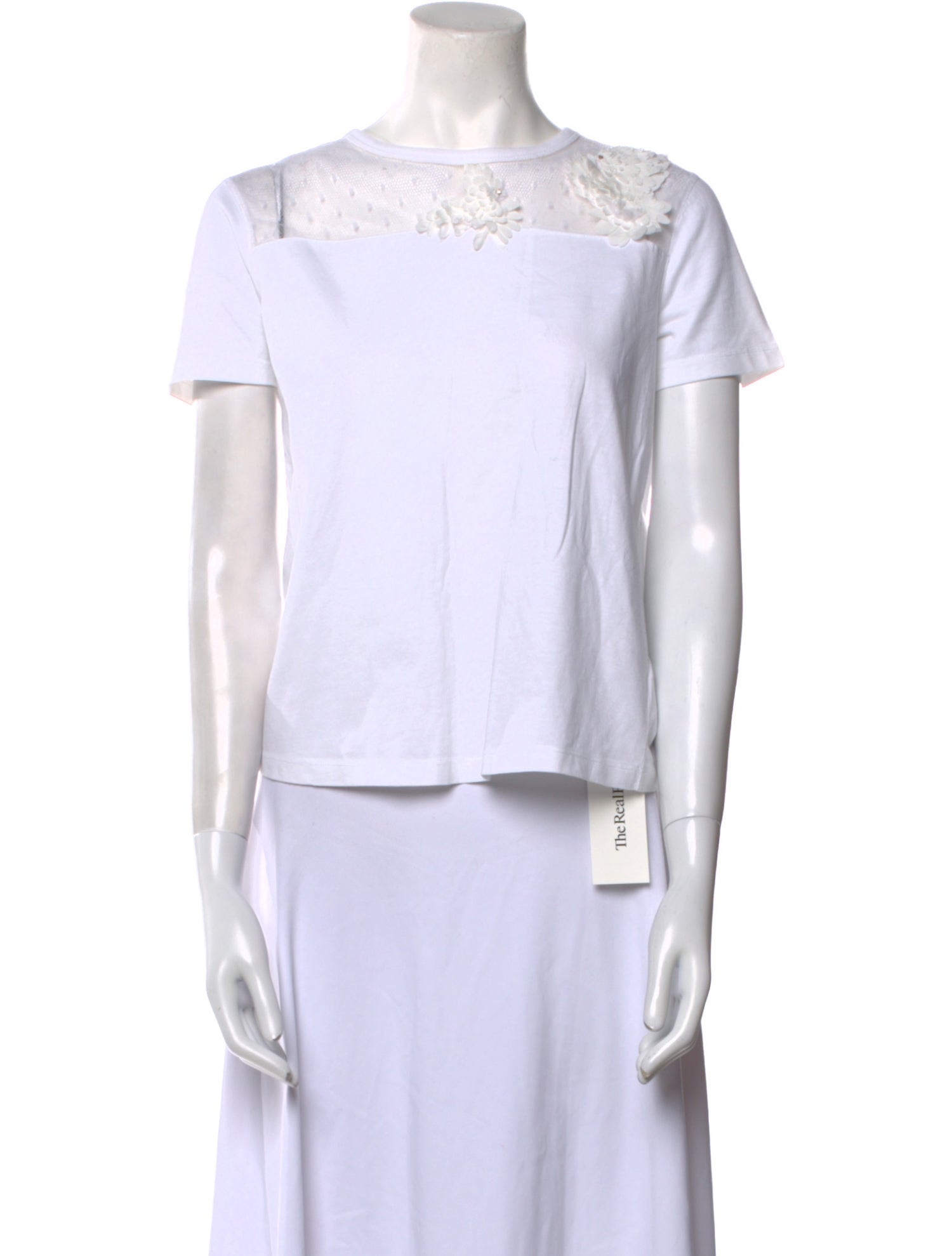 Red Valentino Bateau Neckline Short Sleeve T-Shirt