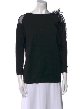 Red Valentino Scoop Neck Three-Quarter Sleeve Top