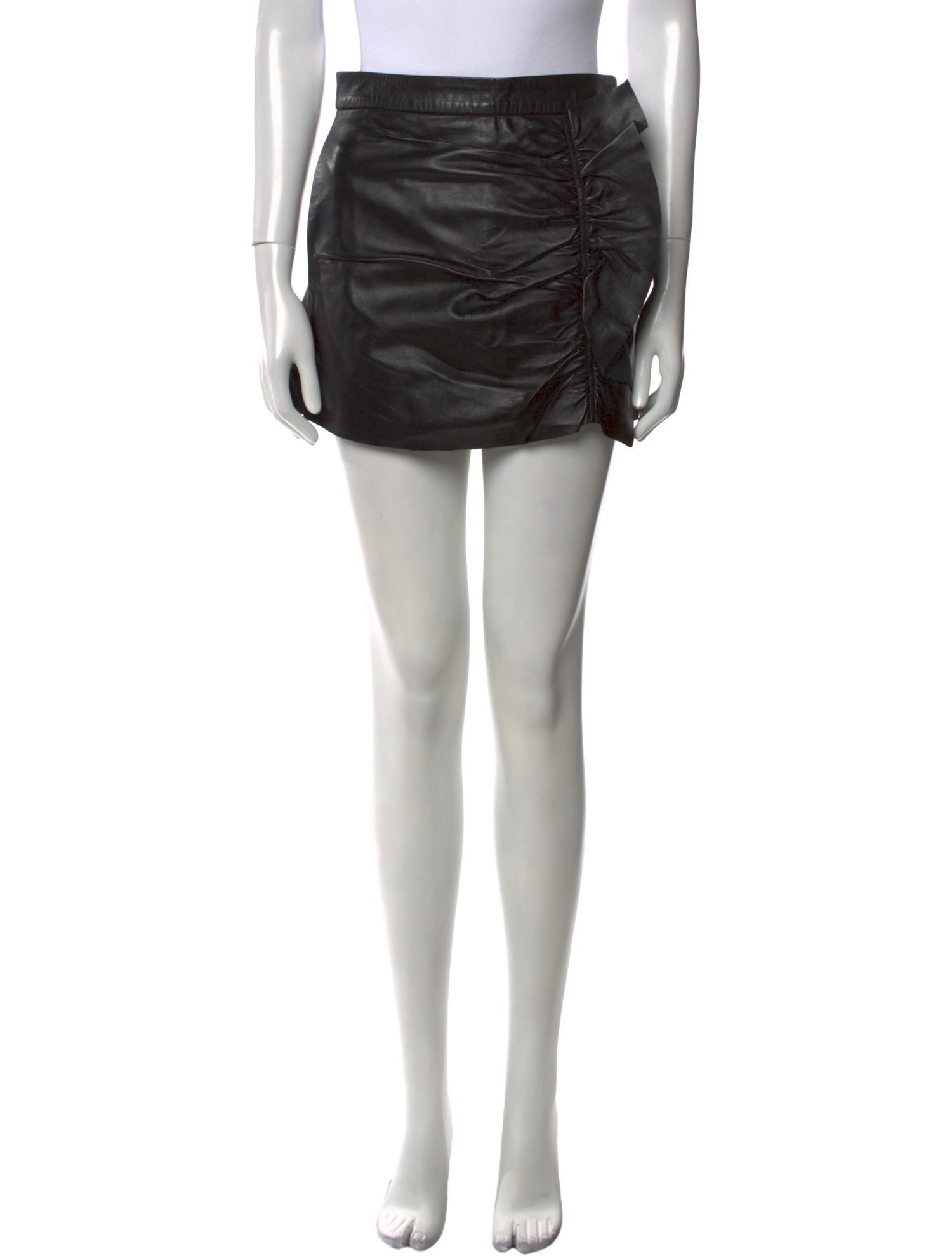 Red Valentino Leather Mini Shorts