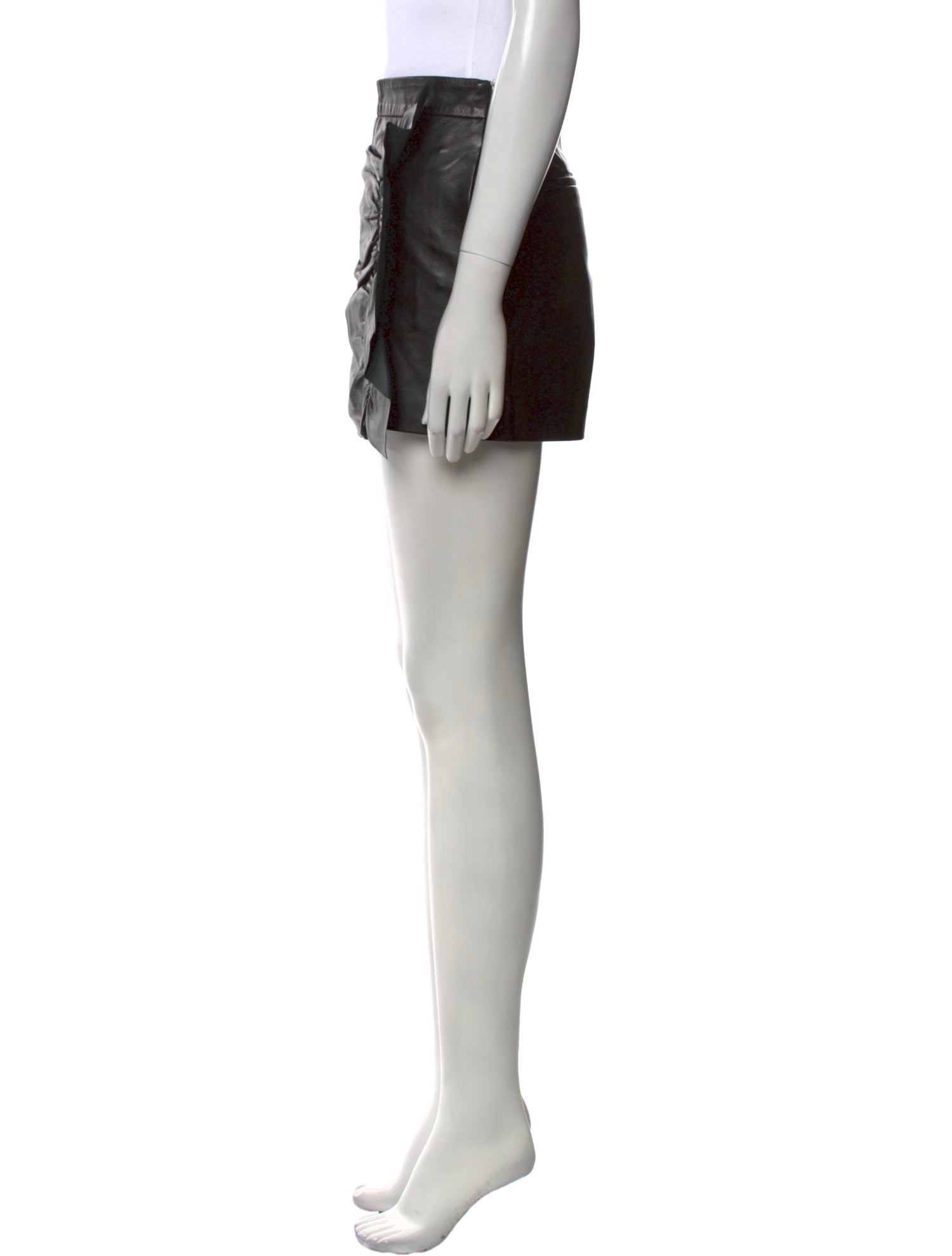 Red Valentino Leather Mini Shorts