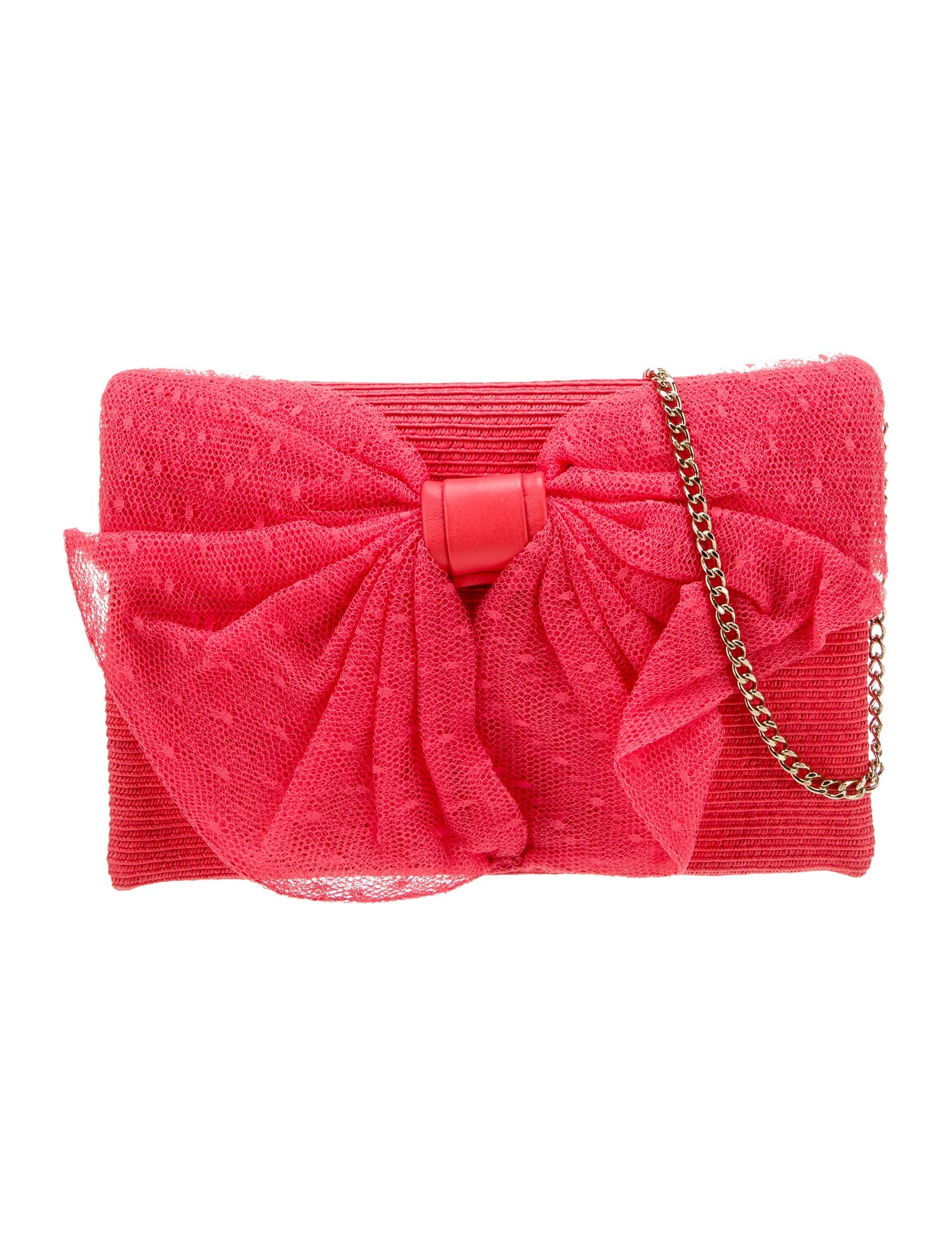 Red Valentino Raffia Clutch