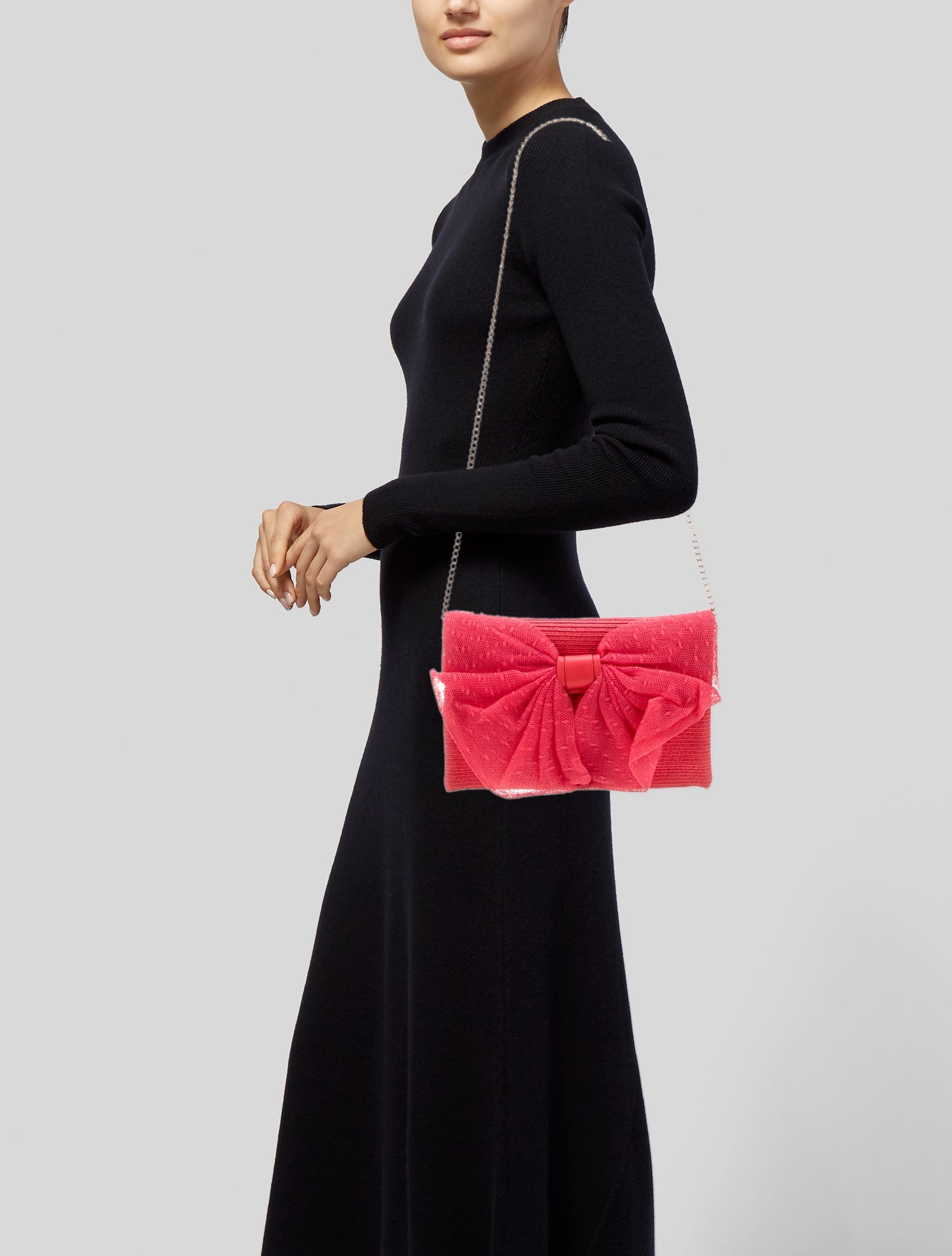 Red Valentino Raffia Clutch