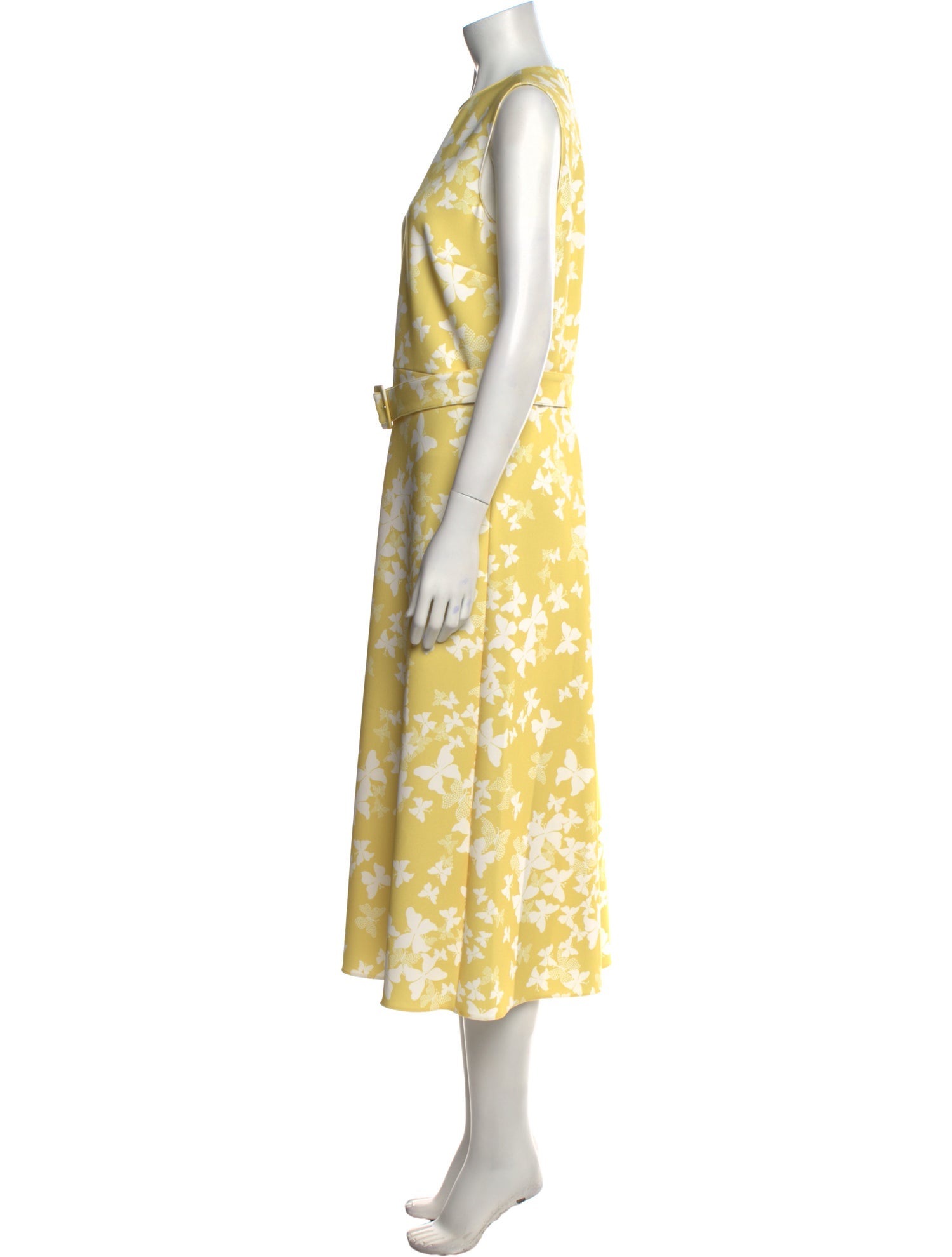 Red Valentino Floral Print Midi Length Dress