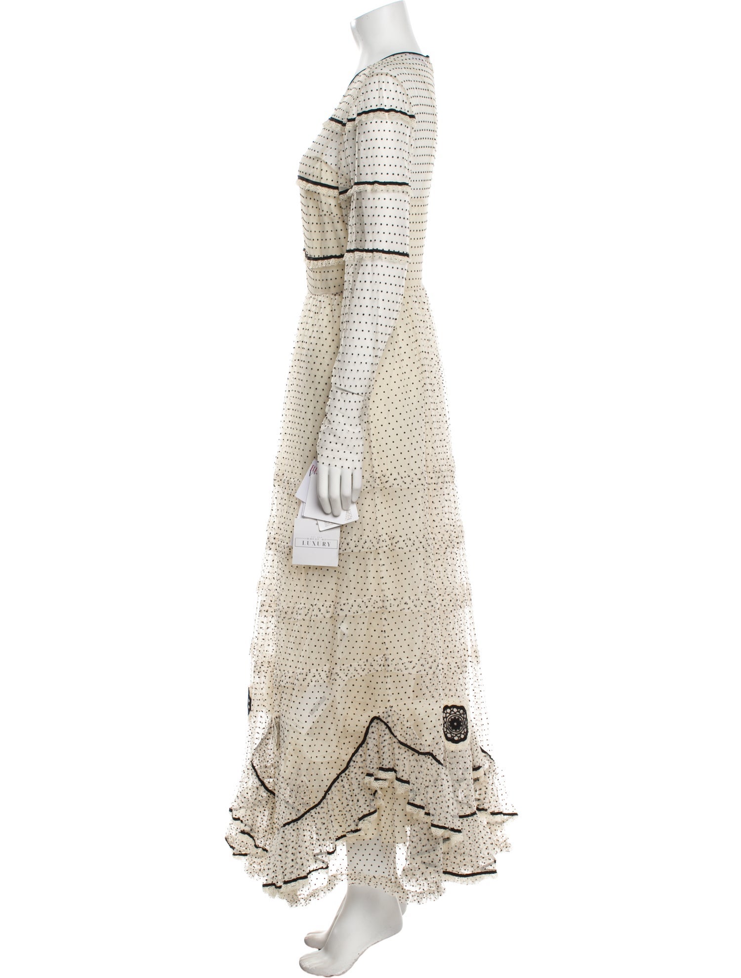 Red Valentino Polka Dot Print Long Dress w/ Tags