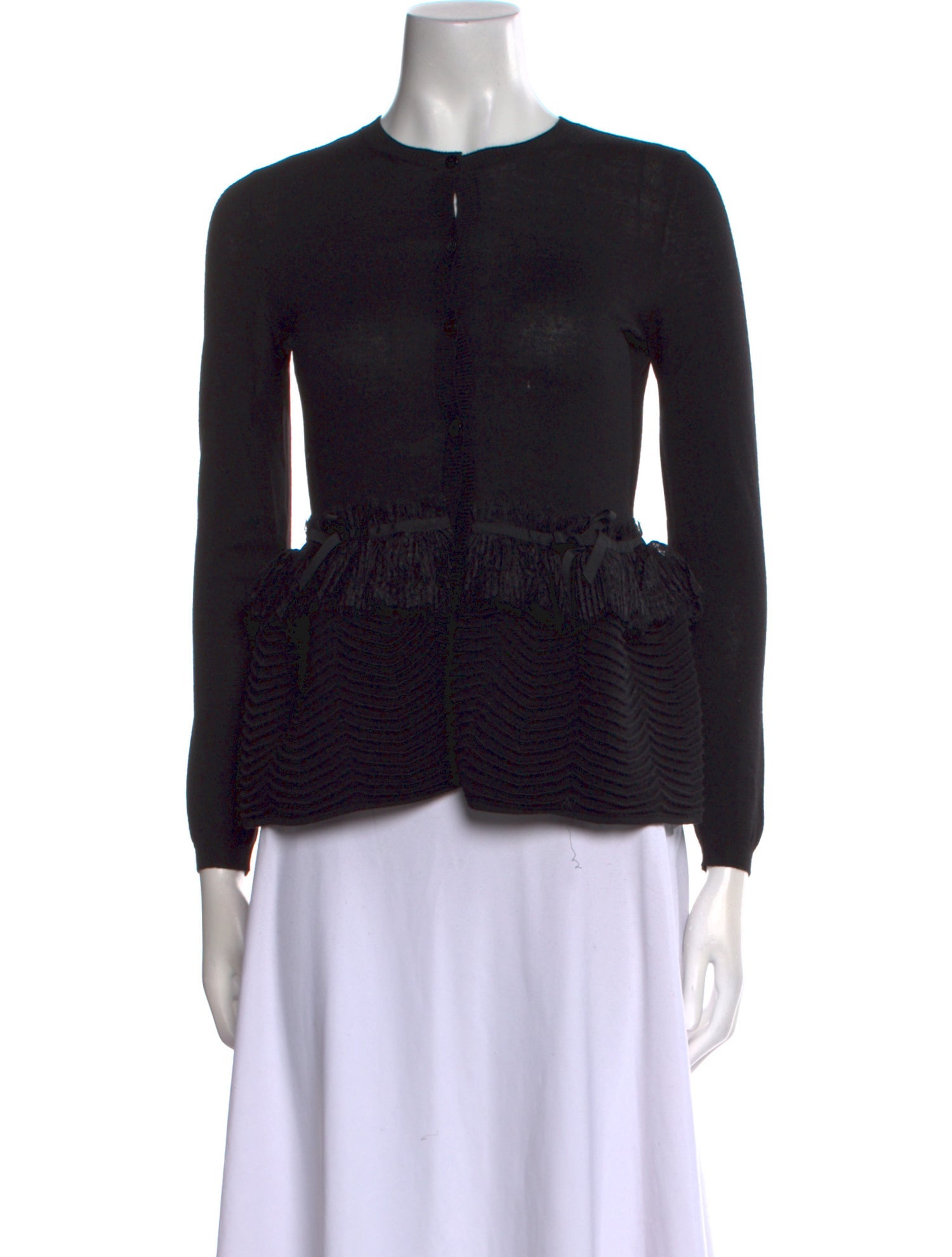 Red Valentino Virgin Wool Crew Neck Sweater