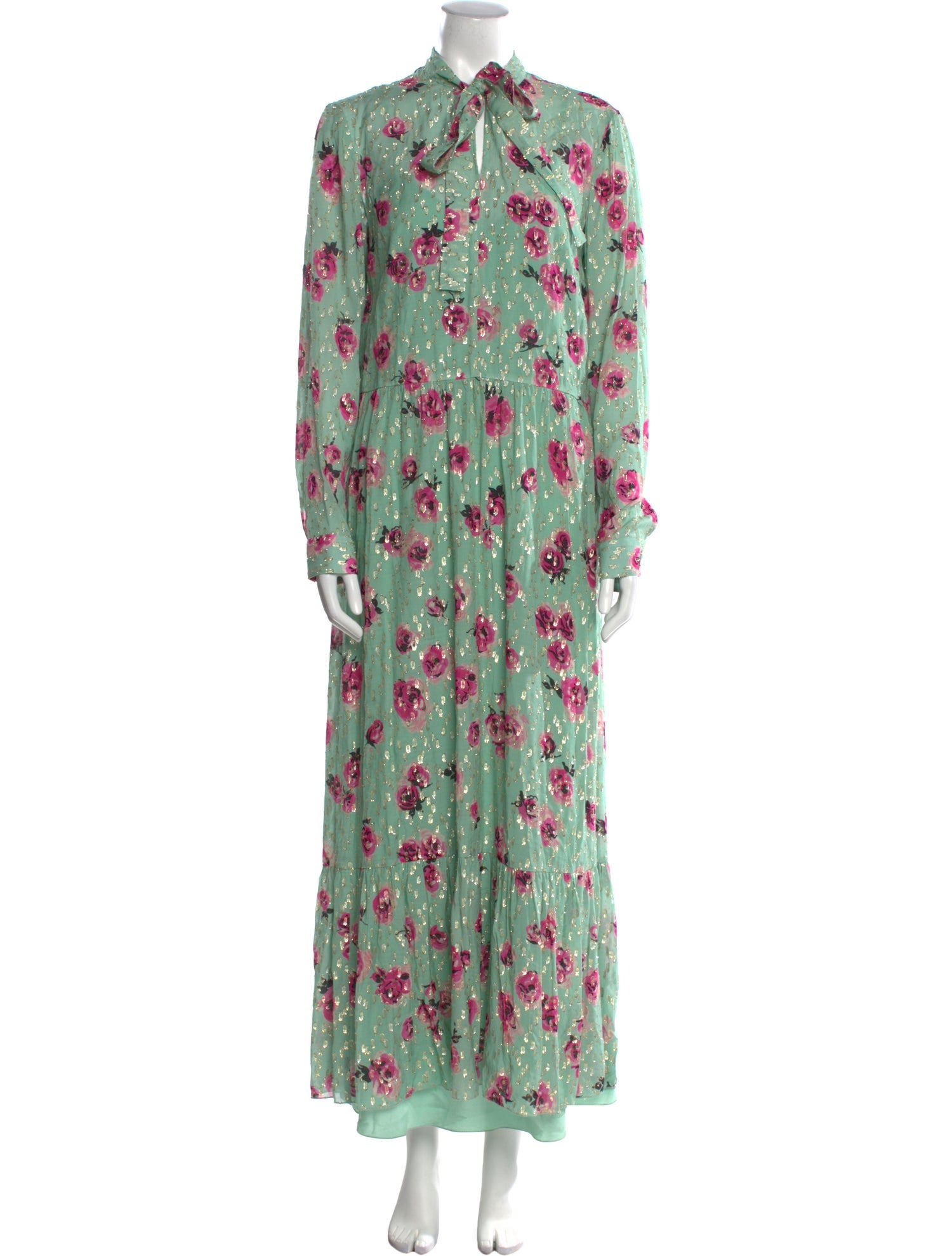 Red Valentino Floral Print Long Dress w/ Tags
