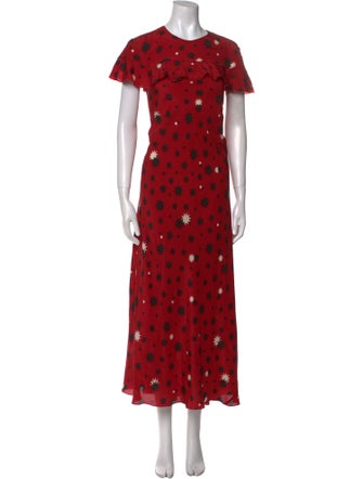 Red Valentino Silk Long Dress