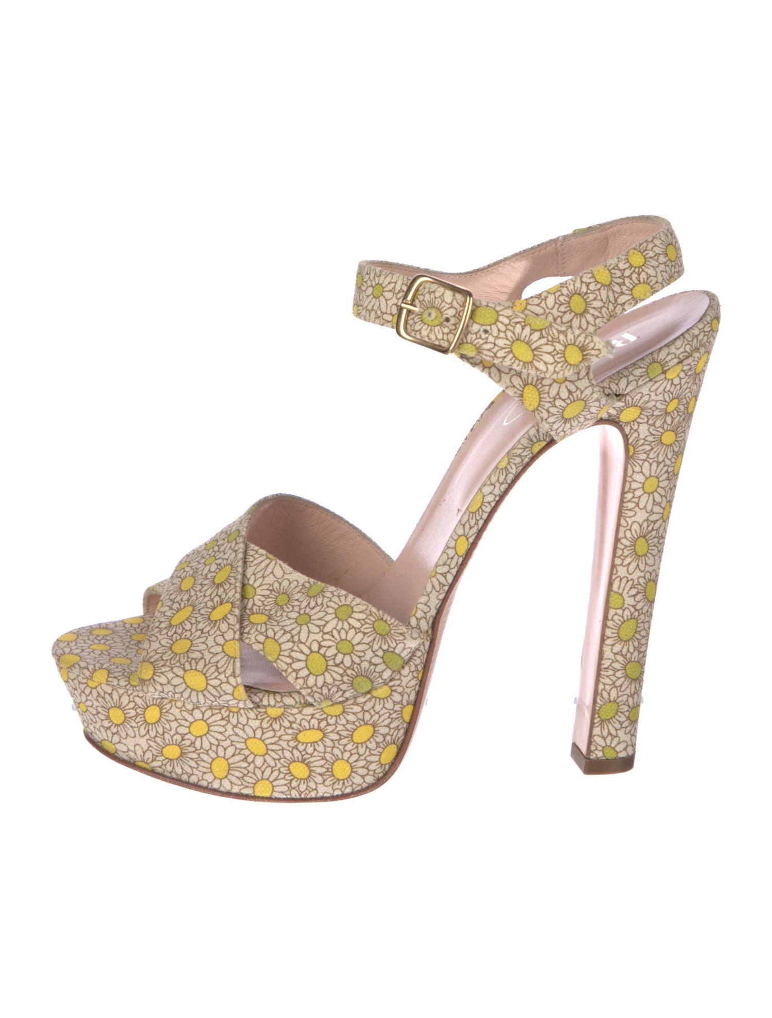 Red Valentino Canvas Printed Sandals