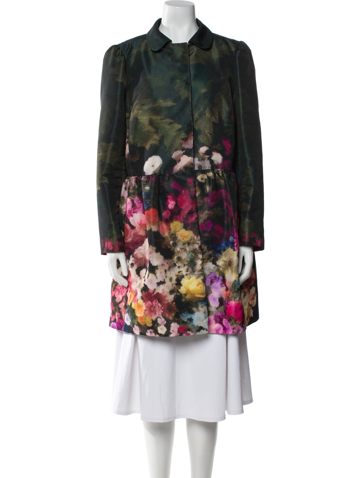 Red Valentino Floral Print Coat