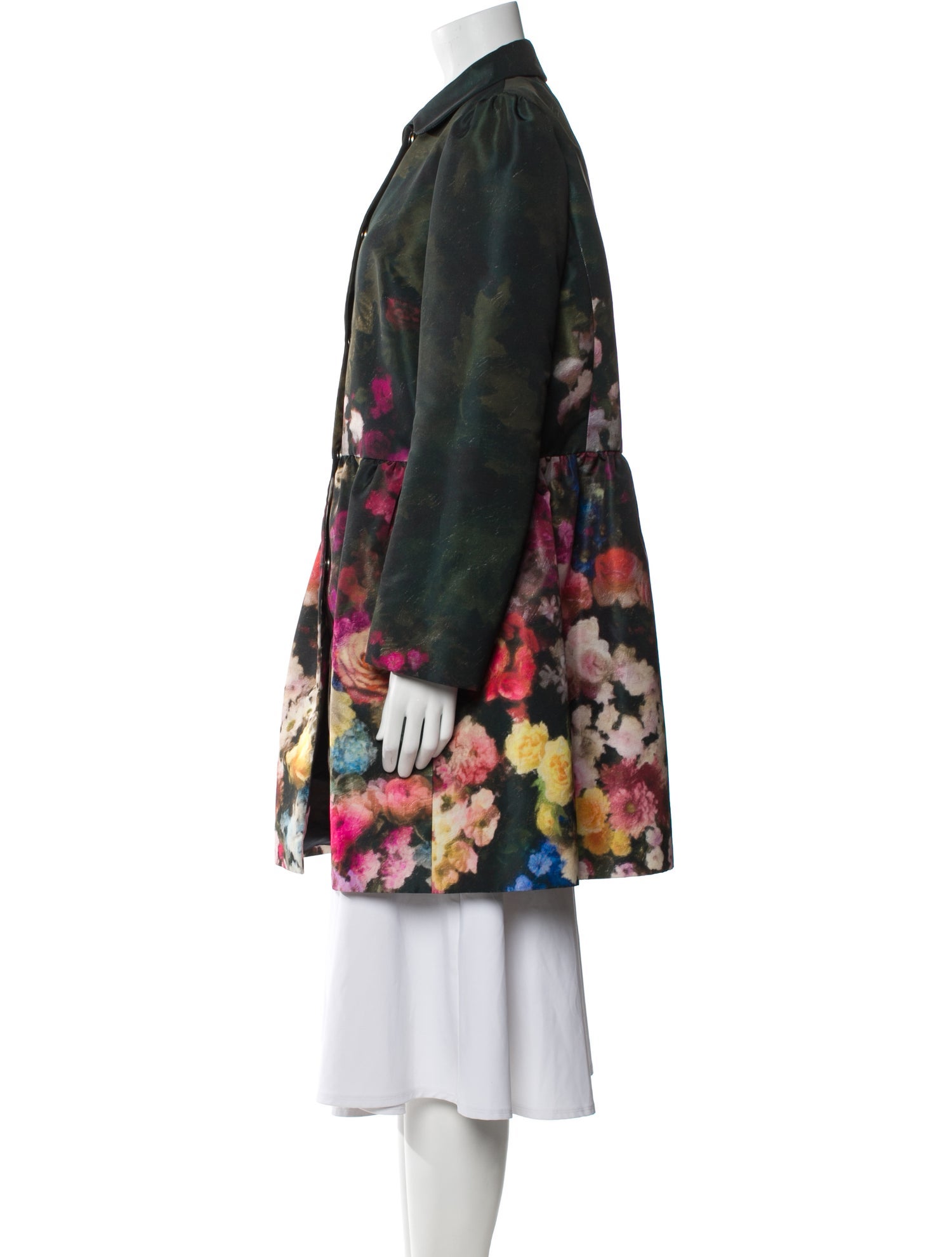 Red Valentino Floral Print Coat