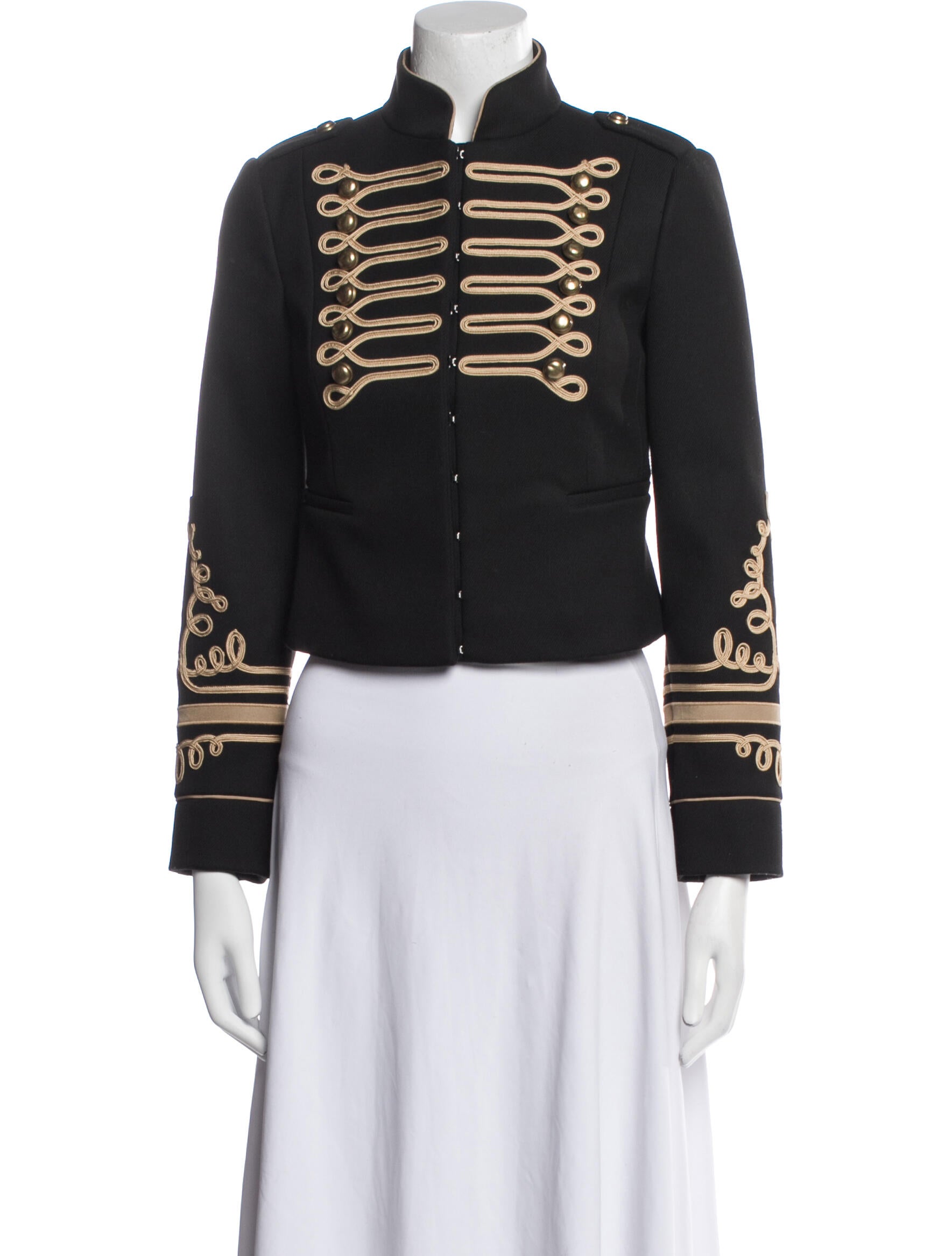 Red Valentino Striped Biker Jacket