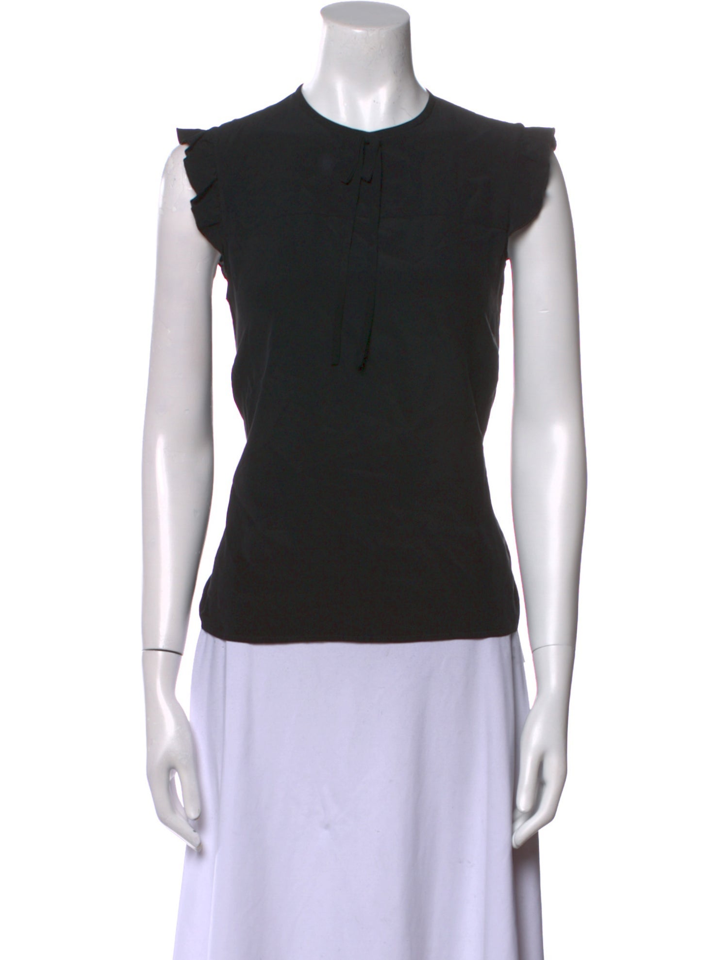 Red Valentino Silk Crew Neck Top