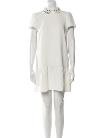 Red Valentino Mock Neck Mini Dress