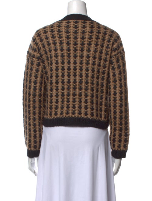 Red Valentino Printed V-Neck Sweater