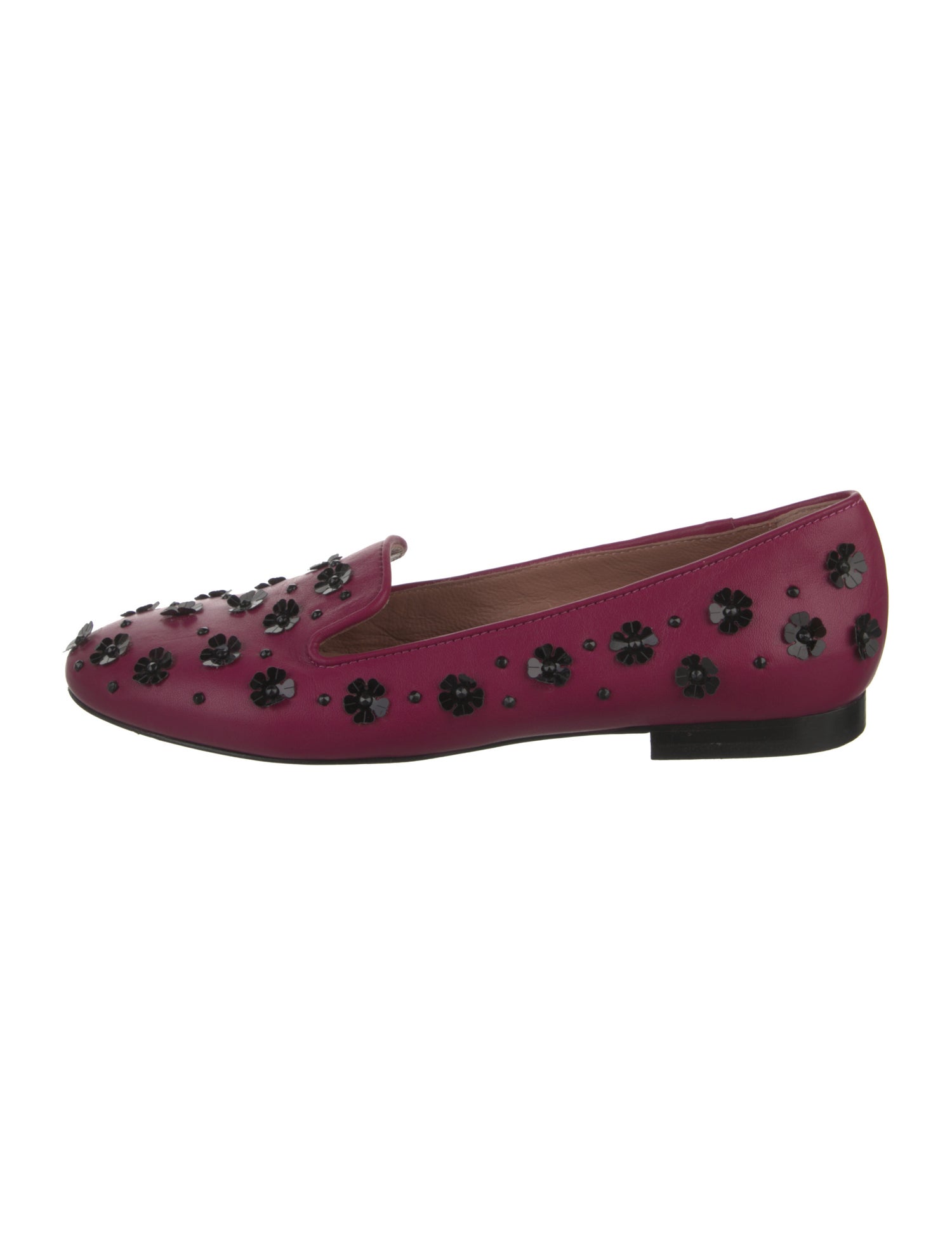 Red Valentino Leather Studded Accents Loafers