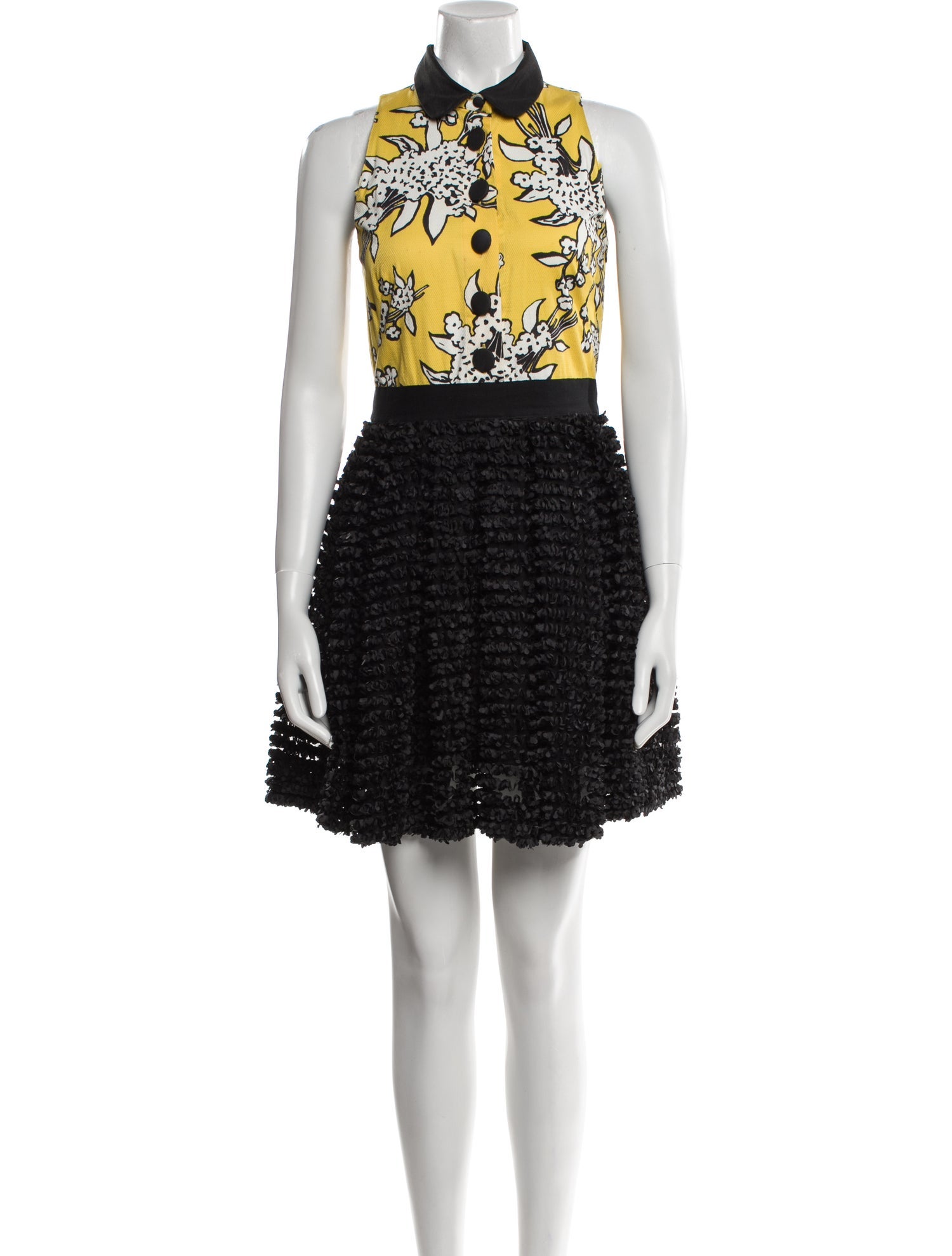 Red Valentino Lace Pattern Mini Dress