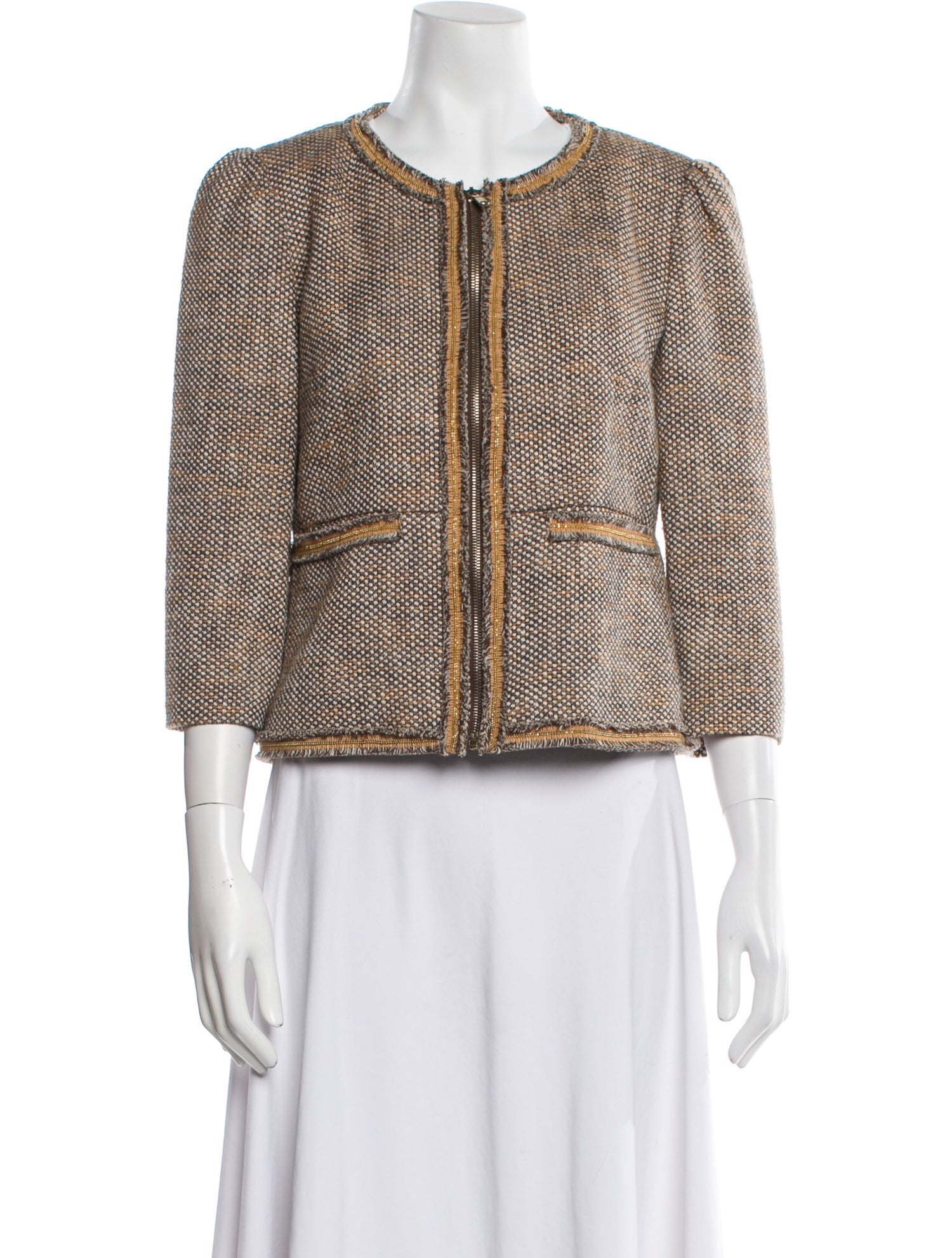 Red Valentino Tweed Pattern Evening Jacket