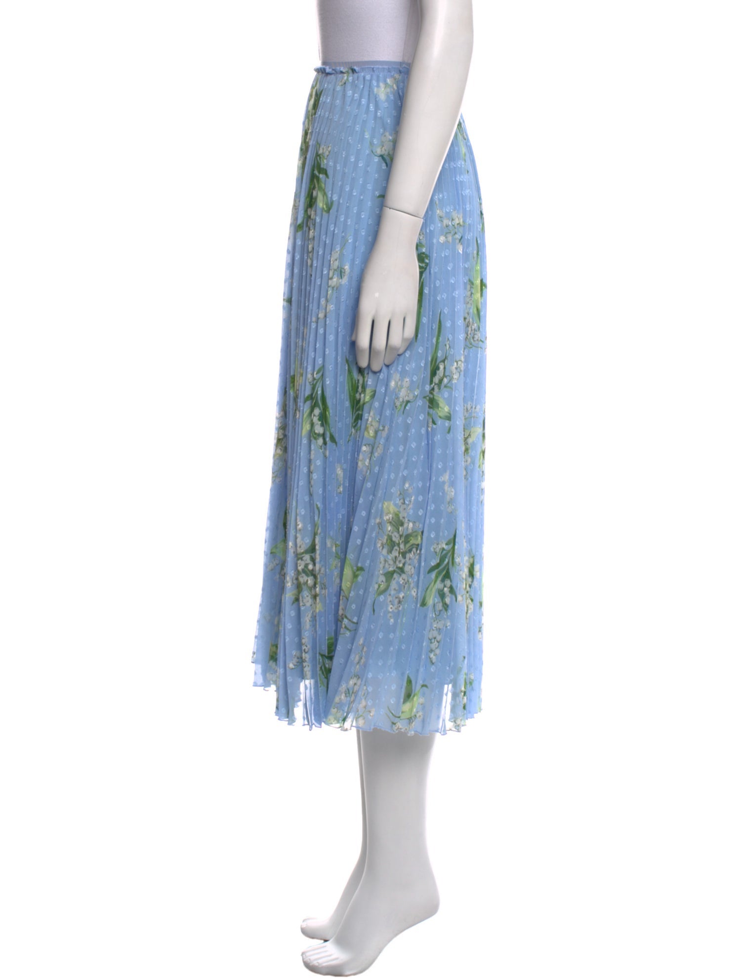 Red Valentino Floral Print Midi Length Skirt