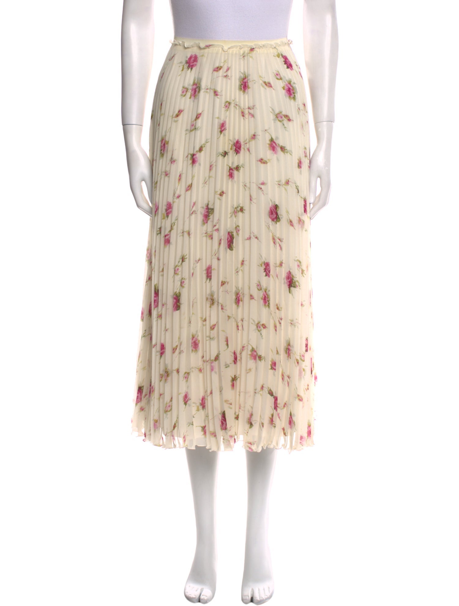 Red Valentino Floral Print Midi Length Skirt