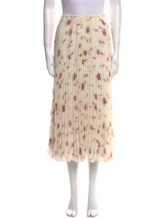 Red Valentino Floral Print Midi Length Skirt