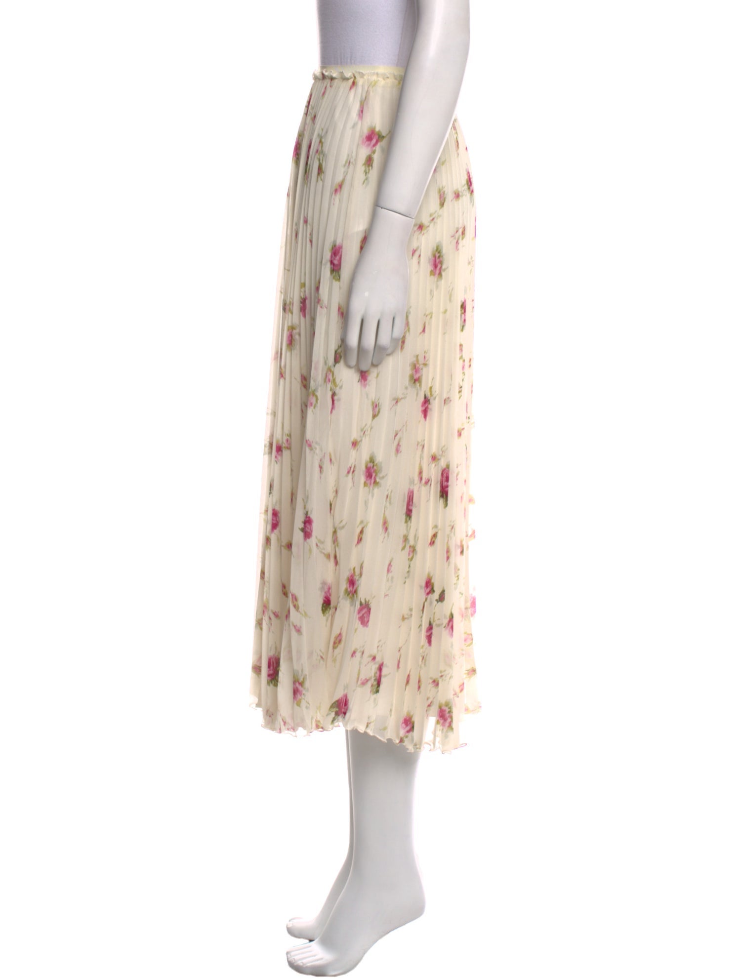 Red Valentino Floral Print Midi Length Skirt