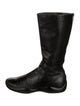 Prada Sport Leather Bow Accents Riding Boots