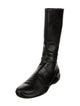 Prada Sport Leather Bow Accents Riding Boots