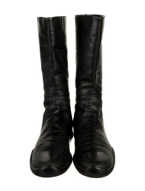 Prada Sport Leather Bow Accents Riding Boots