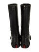 Prada Sport Leather Bow Accents Riding Boots