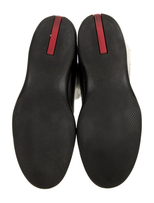 Prada Sport Leather Bow Accents Riding Boots