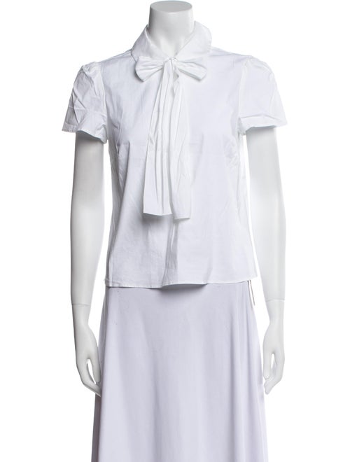 Red Valentino Short Sleeve Button-Up Top
