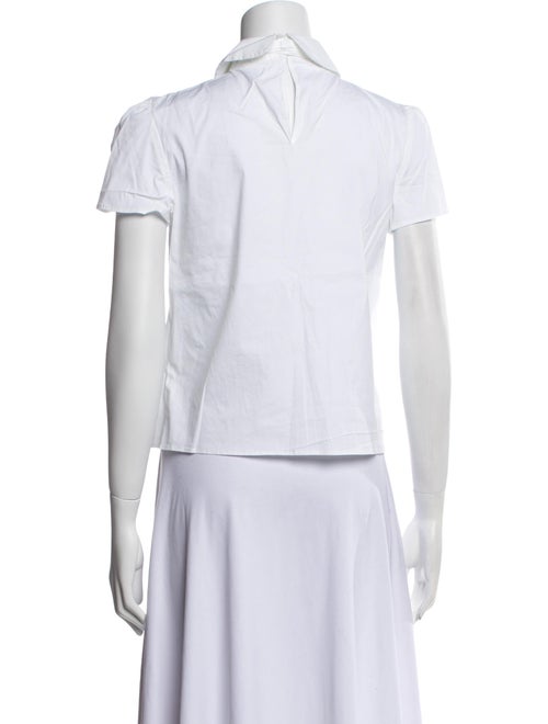 Red Valentino Short Sleeve Button-Up Top